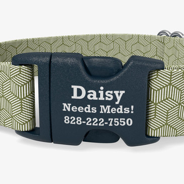 closeup of buckle personalization